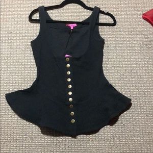 Betsey Johnson peplum vest